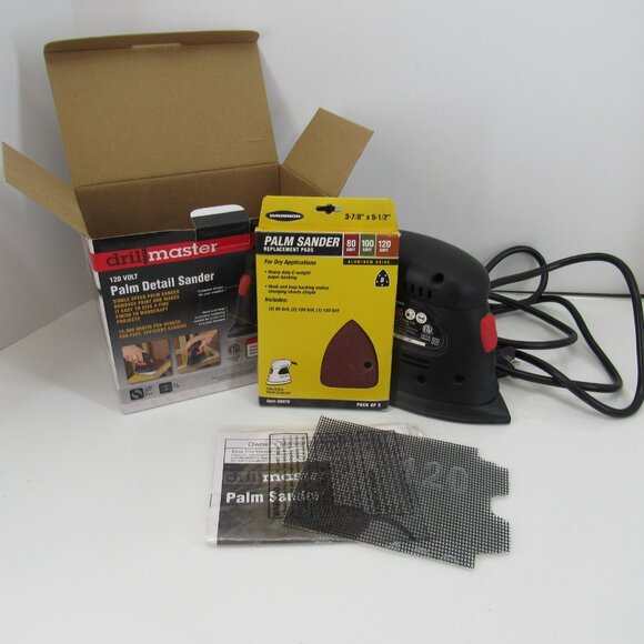 Dril Master Palm Detail Sander 120V Single Speed Item 62132 w/5 Pk of Pads - Picture 9 of 9